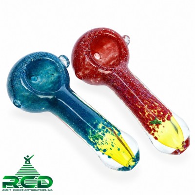 GLASS PIPE FRITTED ASST COLOR GP2785 1CT